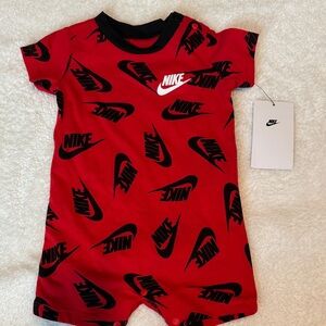 Nike Kids Bodysuit in Red and Black